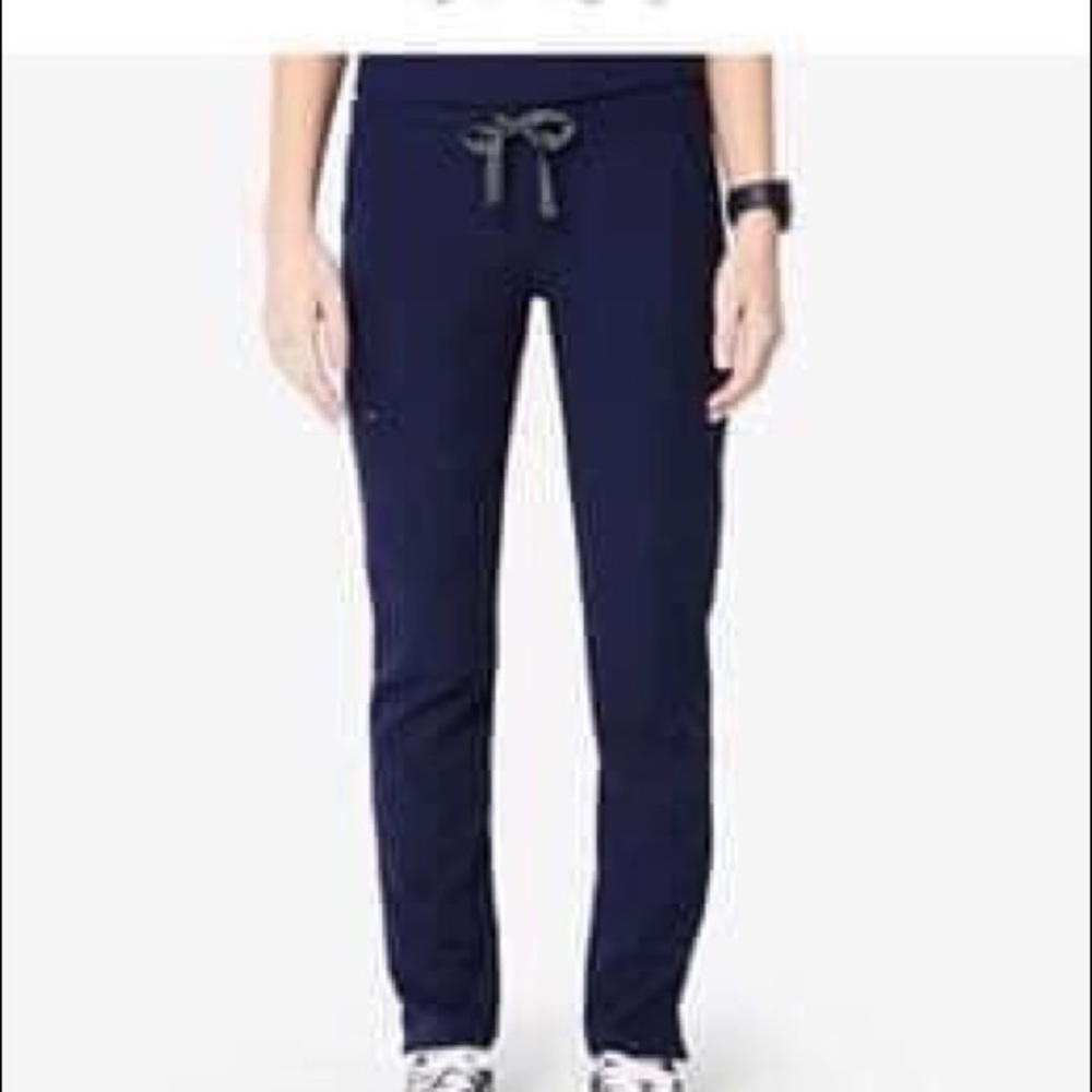 Figs Navy Yola Skinny Scrub Pants